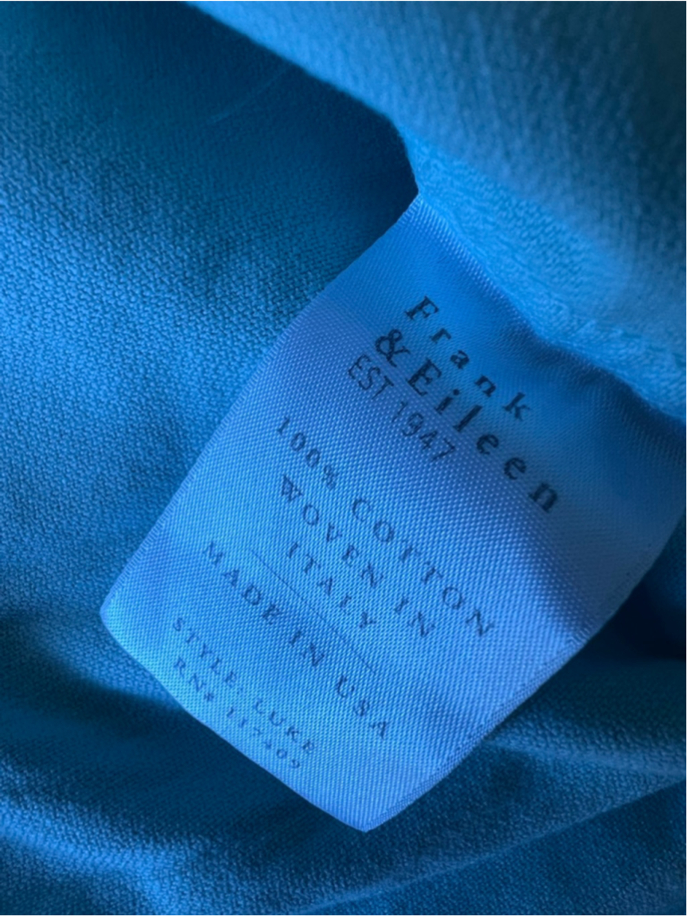 New Frank & Eileen Light Aqua Button Down Denim Shirt S - Picture 5 of 5